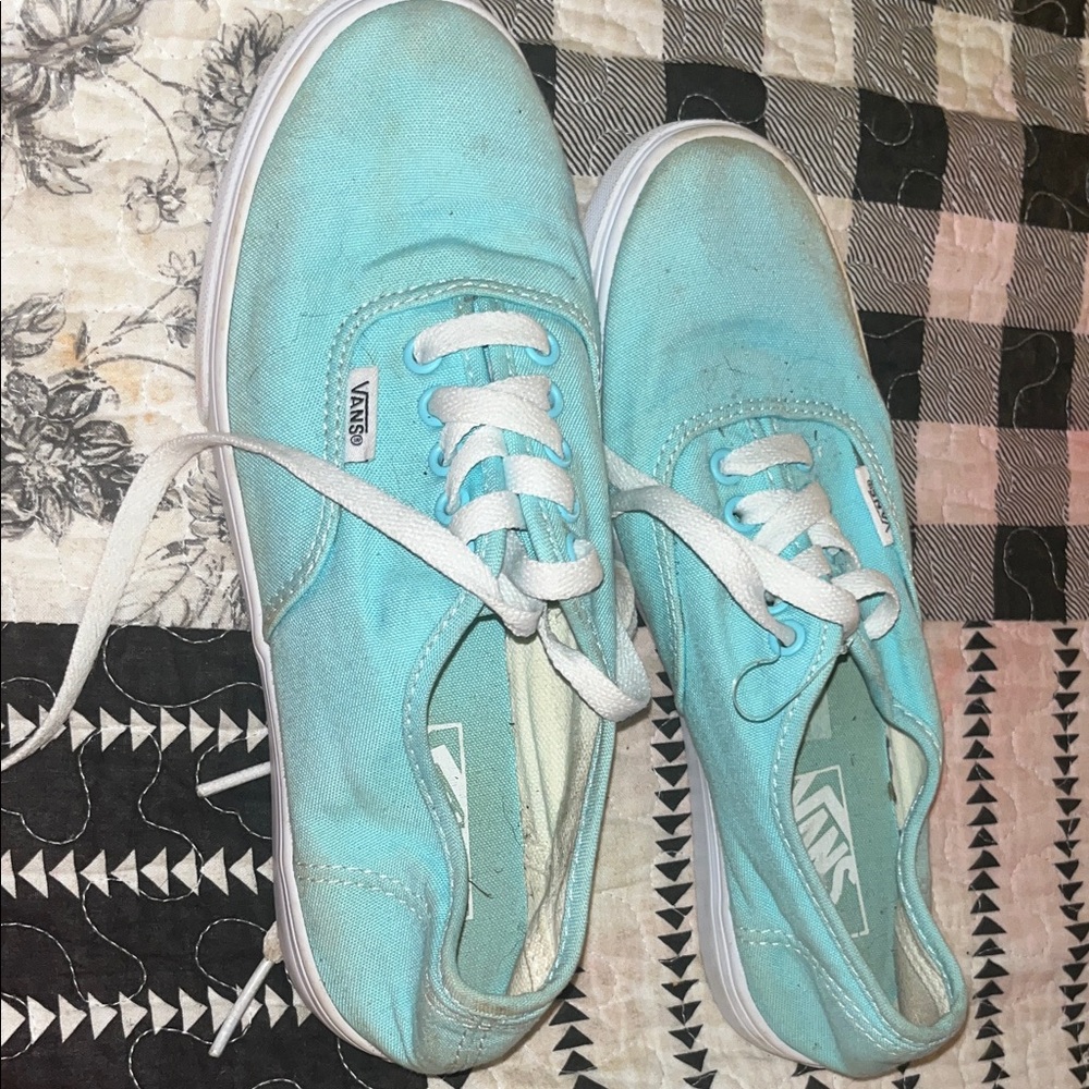 Vans Women's Light Blue Canvas Sneakers